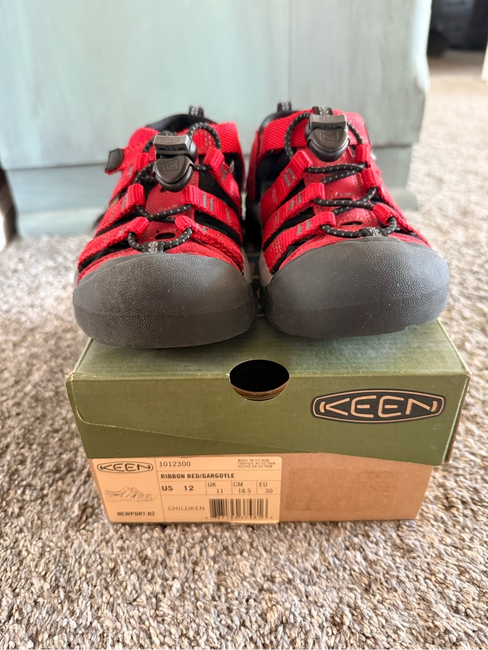 Keen Kids' Red and Black Closed-Toe Water Shoes